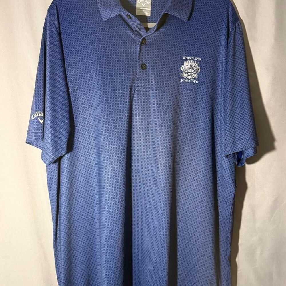 Men’s Callaway Golf Whistling Straits blue polo